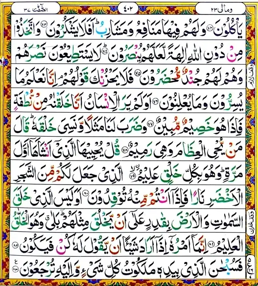 Surah Yasin PDF final verse, last part of surah Yasin shareef